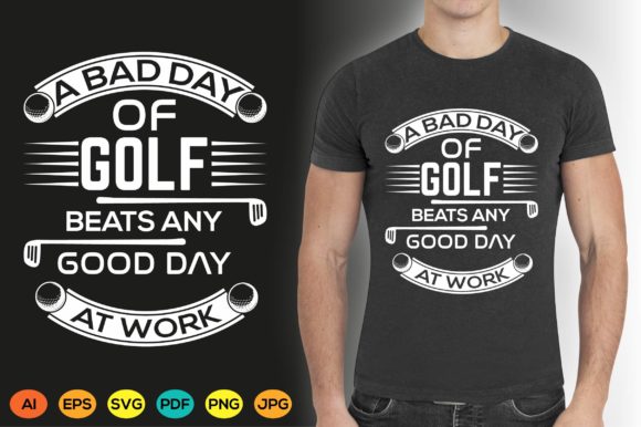 Bad Day Golf: A Graphic Tee Design with Personality