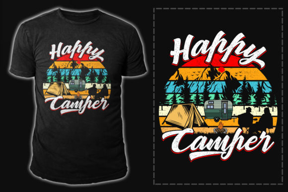 Camping T-shirt Design Vector Graphic: Your Happy Camper Toolkit