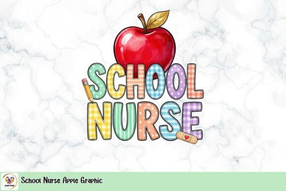 Designing Appreciation: The School Nurse Apple Graphic