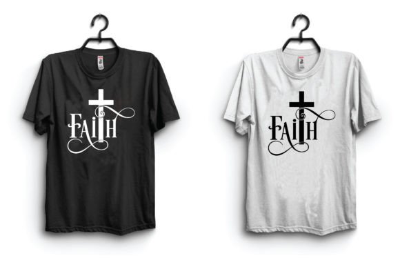 Faith Typography T Shirt Design Graphic: More Than Just Words