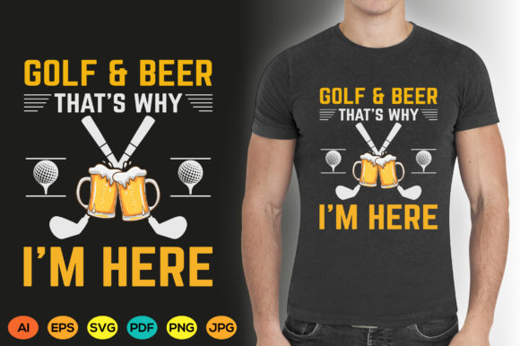 Golf T-shirt Design Graphic Golf /Beer: A Design Asset for Every Creator