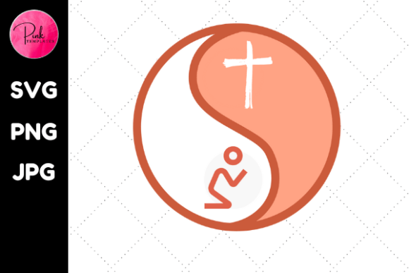 Prayer Cross Yin Yang Tshirt Graphic: A Symbol for Modern Design