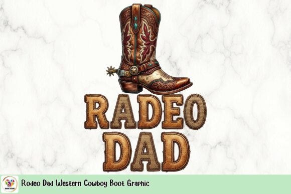Rodeo Dad Western Cowboy Boot Graphic: Country Design