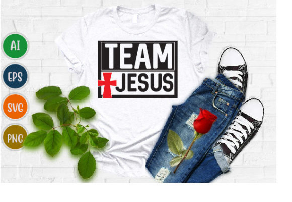 Team Jesus Graphic T-Shirt: Faith-Driven Design Assets